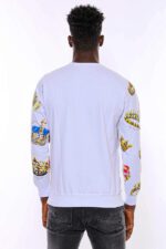 White-Patterned-Slim-Fit-Sweatshirt-Wessi-3