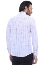 White-Slim-Fit-Plaid-Mens-Shirt-Wessi-3
