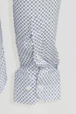 White-Tiny-Check-Patterned-Slim-Fit-Shirt-Wessi-3