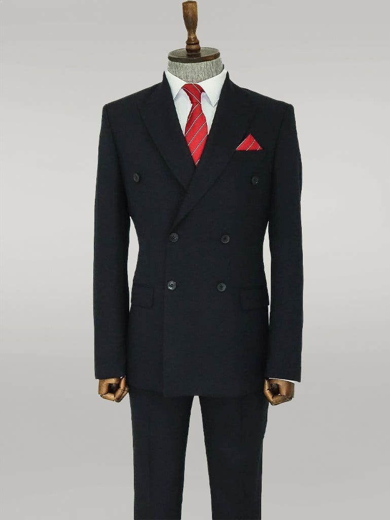 Men'S Brown Peak Lapel Double Breasted Side Vents Suit main image 1