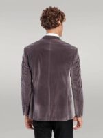Wide-Peak-Lapel-Single-Button-Velvet-Grey-Men-Blazer-Wessi-4