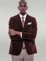 Wide-Peak-Lapel-Velvet-Brown-Men-Blazer-Wessi-2