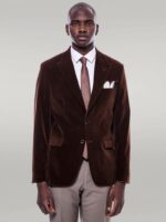 Wide-Peak-Lapel-Velvet-Brown-Men-Blazer-Wessi-5