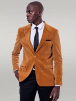 Wide-Peak-Lapel-Velvet-Yellow-Blazer-Wessi-2