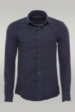Winter Navy Blue Patterned Men's Lumberjack Shirt