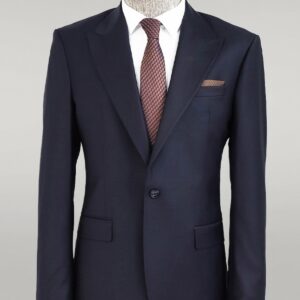 Wool Navy Blue Men Suit - Wessi