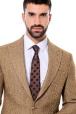 Wool-Patterned-Slim-Fit-Light-Brown-Men-Blazer-Wessi-1