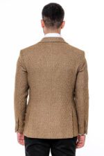 Wool-Patterned-Slim-Fit-Light-Brown-Men-Blazer-Wessi-2