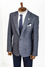 Wool-Patterned-Slim-Fit-Navy-Blue-Men-Blazer-Wessi-2