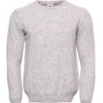 Wool Plain Beige Knitwear Men's Sweater - Wessi