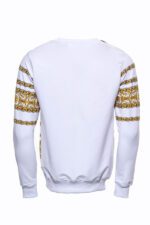 Yellow-Lion-Patterned-Slim-Fit-White-Sweatshirt-Wessi-6
