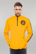 Yellow-Mandarin-Collar-Patterned-Sweatshirt-Wessi-1
