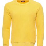 Yellow Plain Circle Neck Sweatshirt - Wessi