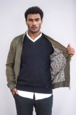 Zippered-Flap-Pockets-Khaki-Men-Bomber-Coat-Wessi-3