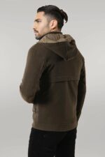 Zippered-Sleeve-Hooded-Green-Coat-Wessi-1